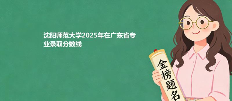 沈阳师范大学2025高考在广东专业录取最低分数