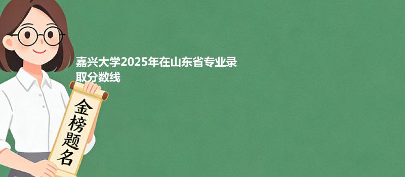 嘉兴大学2025在山东分专业最低分和最高分