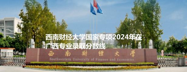 西南财经大学国家专项2024年在广西专业录取分数线