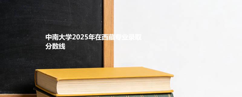 中南大学2025在西藏分数线：藏族考生383分