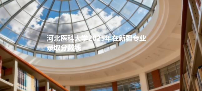 河北医科大学2025在新疆专业录取最低分
