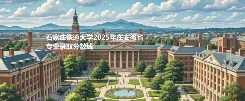 石家庄铁道大学2025在安徽专业录取最低分 