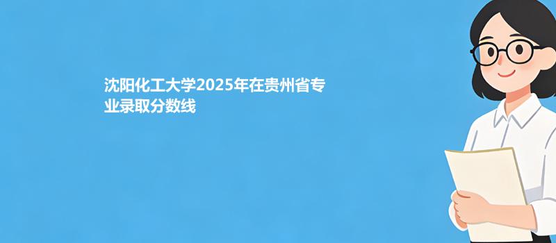 沈阳化工大学2025高考在贵州专业最低录取分数