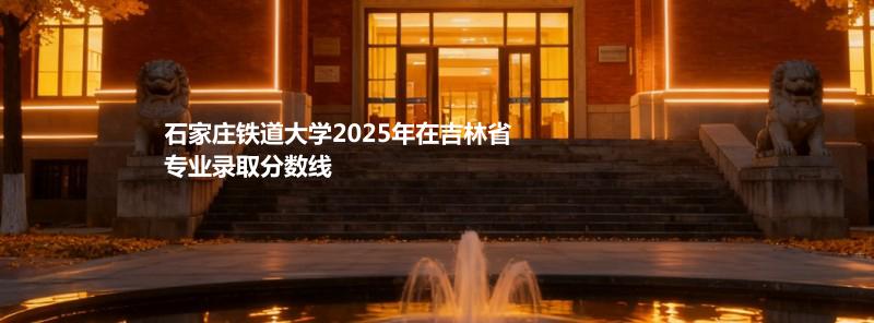 石家庄铁道大学2025在吉林专业录取最低分数线