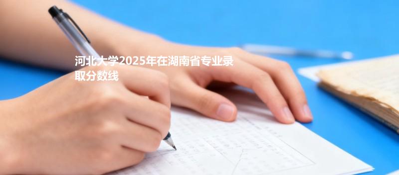 河北大学2025在湖南专业录取最低分