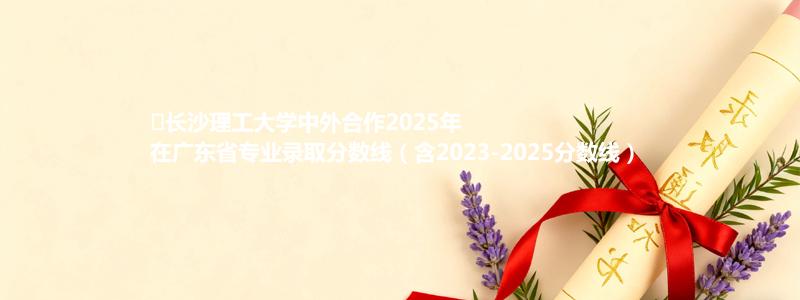 ﻿长沙理工大学中外合作2025年在广东专业分数线和位次(含2023-2025历年)