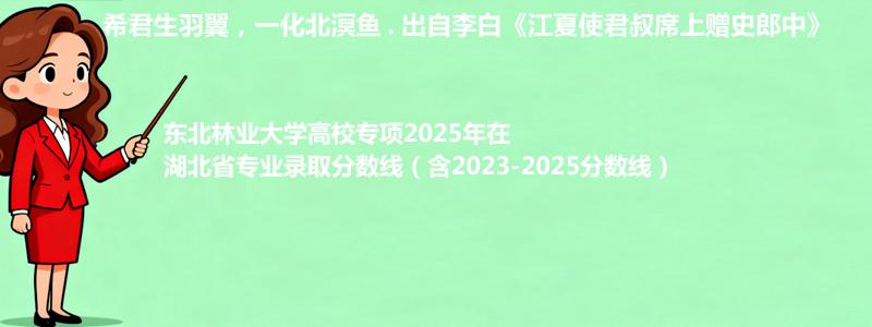 东北林业大学高校专项2025年在湖北分数线和最低位次(含2023-2025历年)