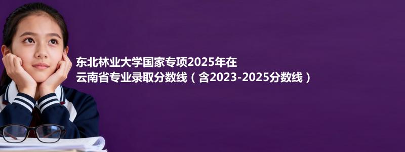 东北林业大学国家专项2025年在云南分数线和最低位次(含2023-2025历年)