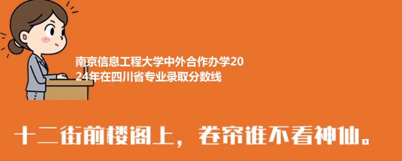南京信息工程大学中外合作办学2024年在四川省专业录取分数线