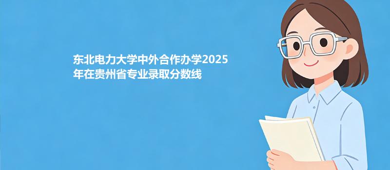东北电力大学中外合作办学2025在贵州专业最低录取分数