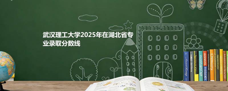 武汉理工大学2025在湖北分专业分数线和最低位次
