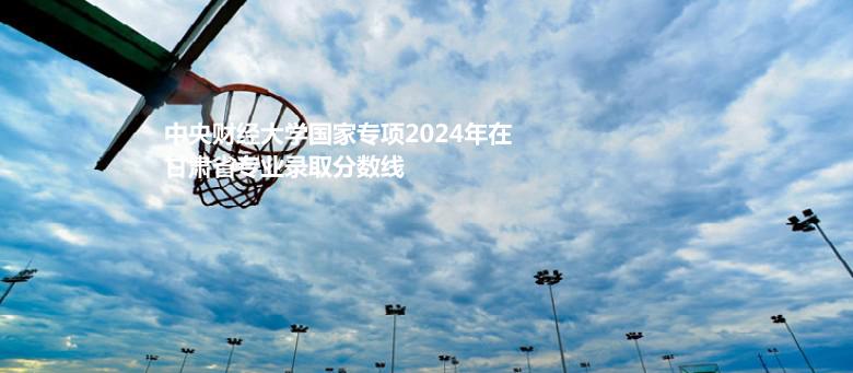 中央财经大学国家专项2024年在甘肃省专业录取分数线